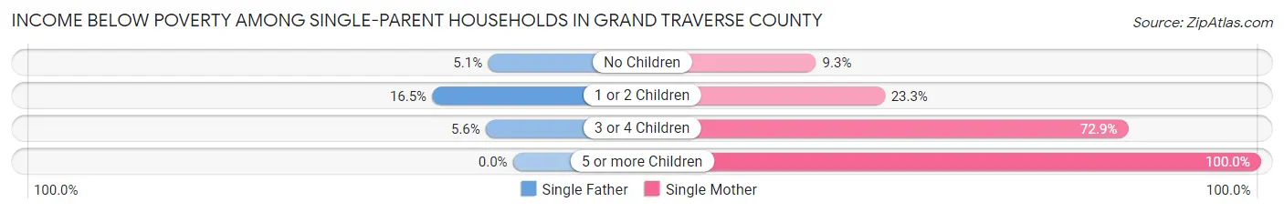 Income Below Poverty Among Single-Parent Households in Grand Traverse County