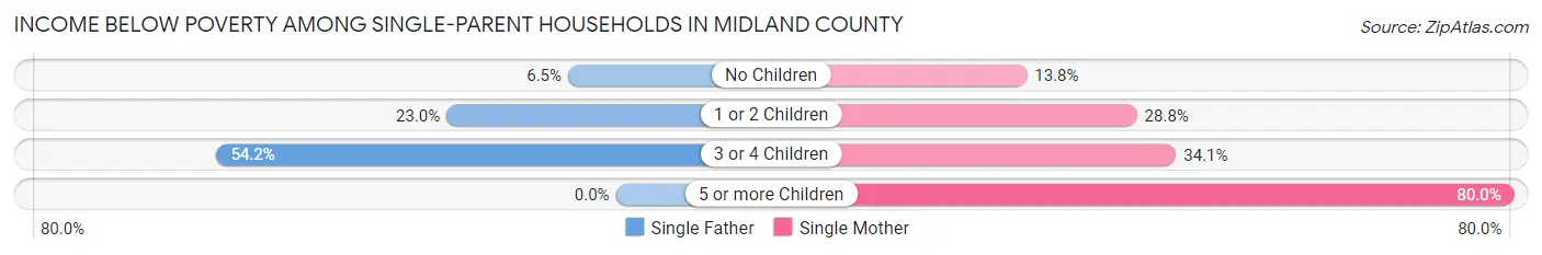 Income Below Poverty Among Single-Parent Households in Midland County