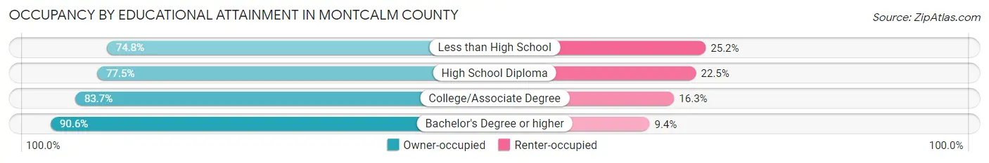 Occupancy by Educational Attainment in Montcalm County