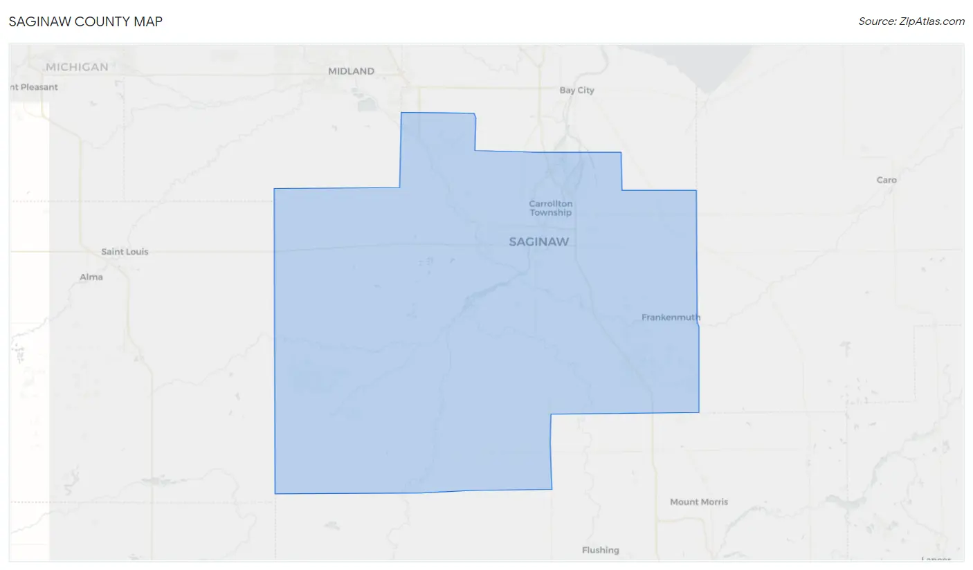 Saginaw County Map