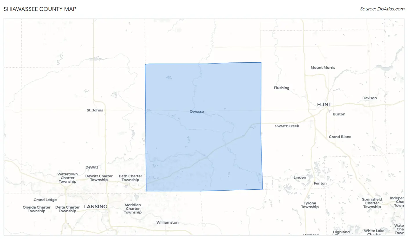 Shiawassee County Map