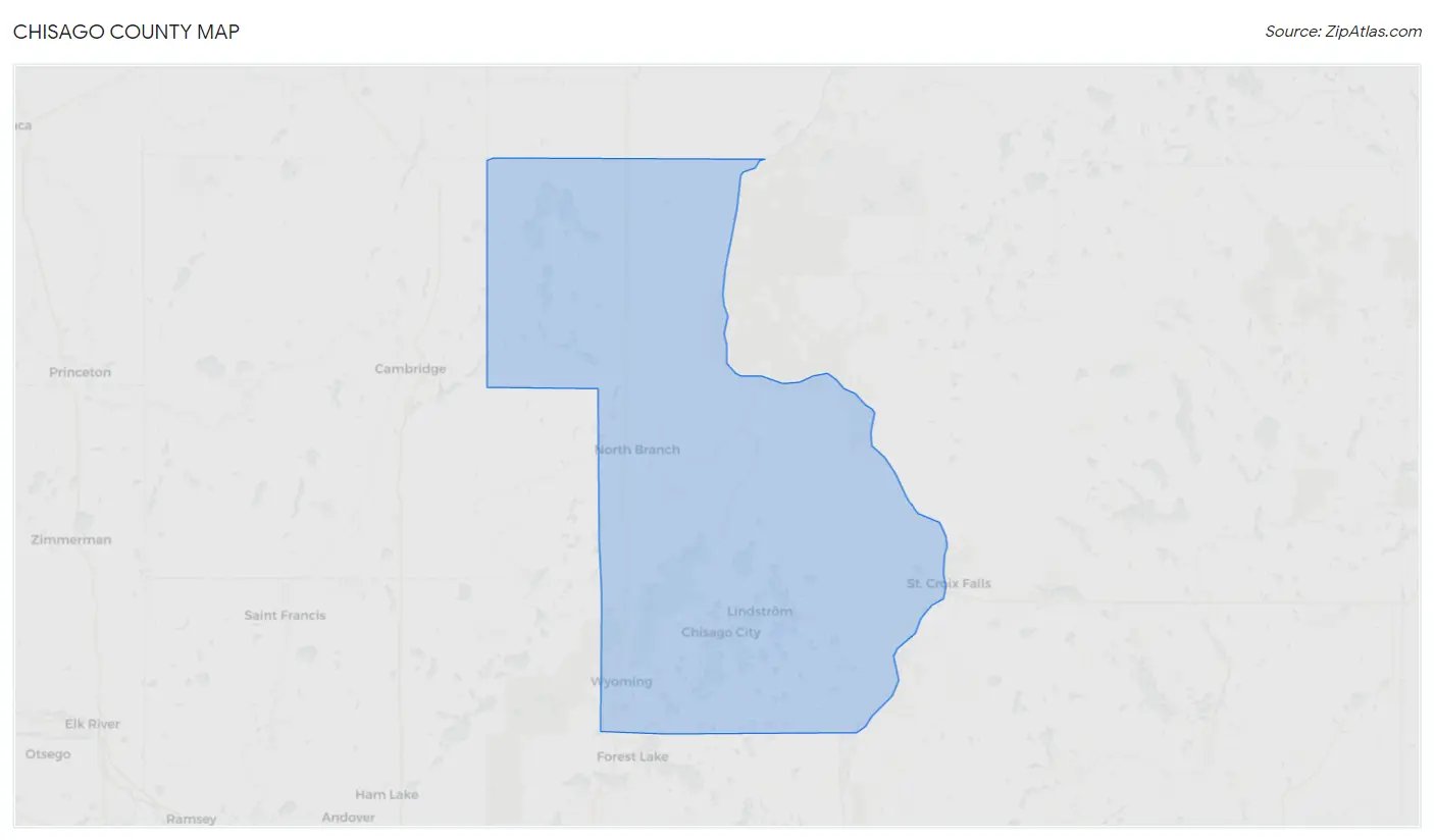 Chisago County Map