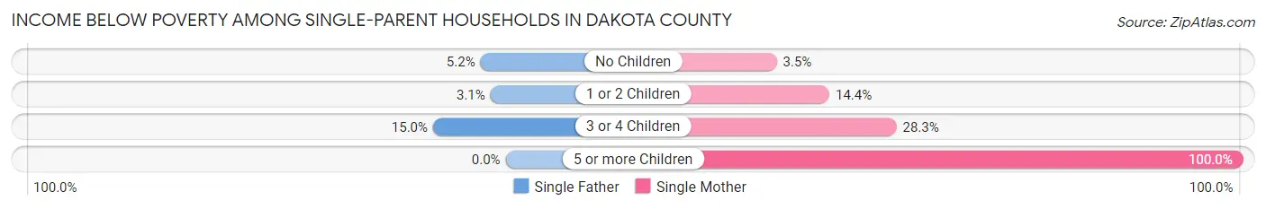 Income Below Poverty Among Single-Parent Households in Dakota County
