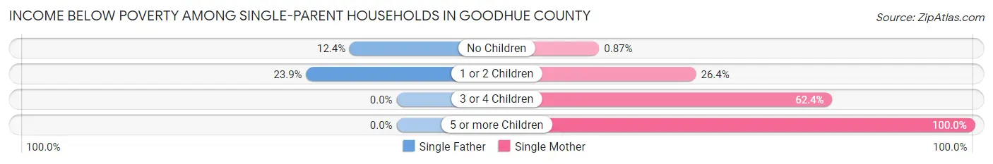 Income Below Poverty Among Single-Parent Households in Goodhue County