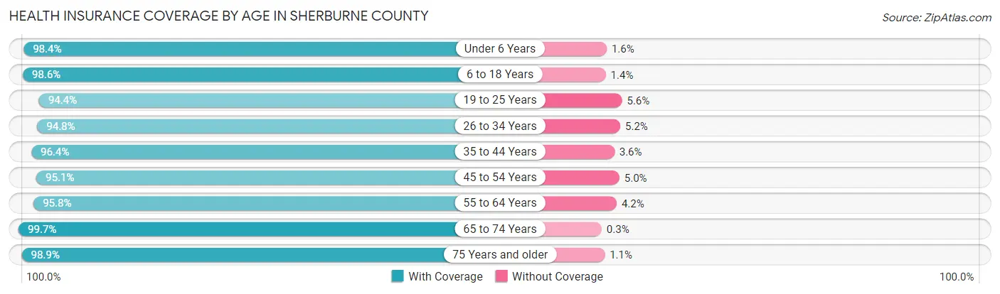 Health Insurance Coverage by Age in Sherburne County