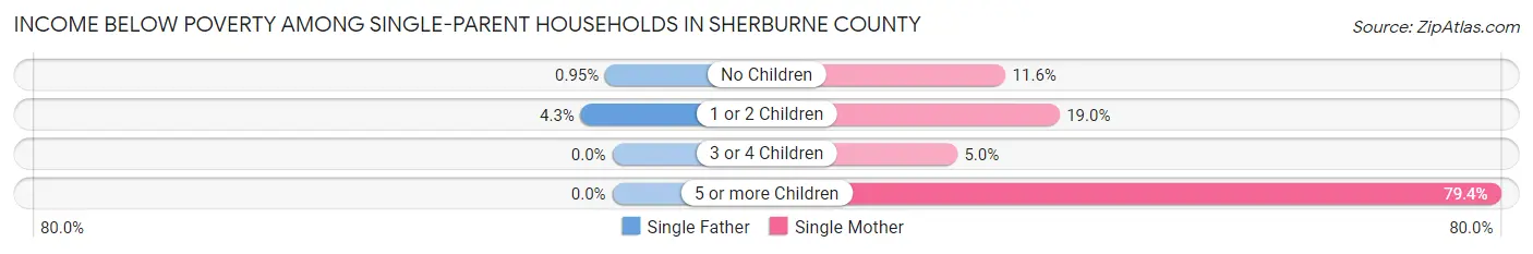Income Below Poverty Among Single-Parent Households in Sherburne County