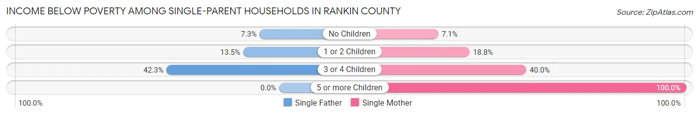 Income Below Poverty Among Single-Parent Households in Rankin County