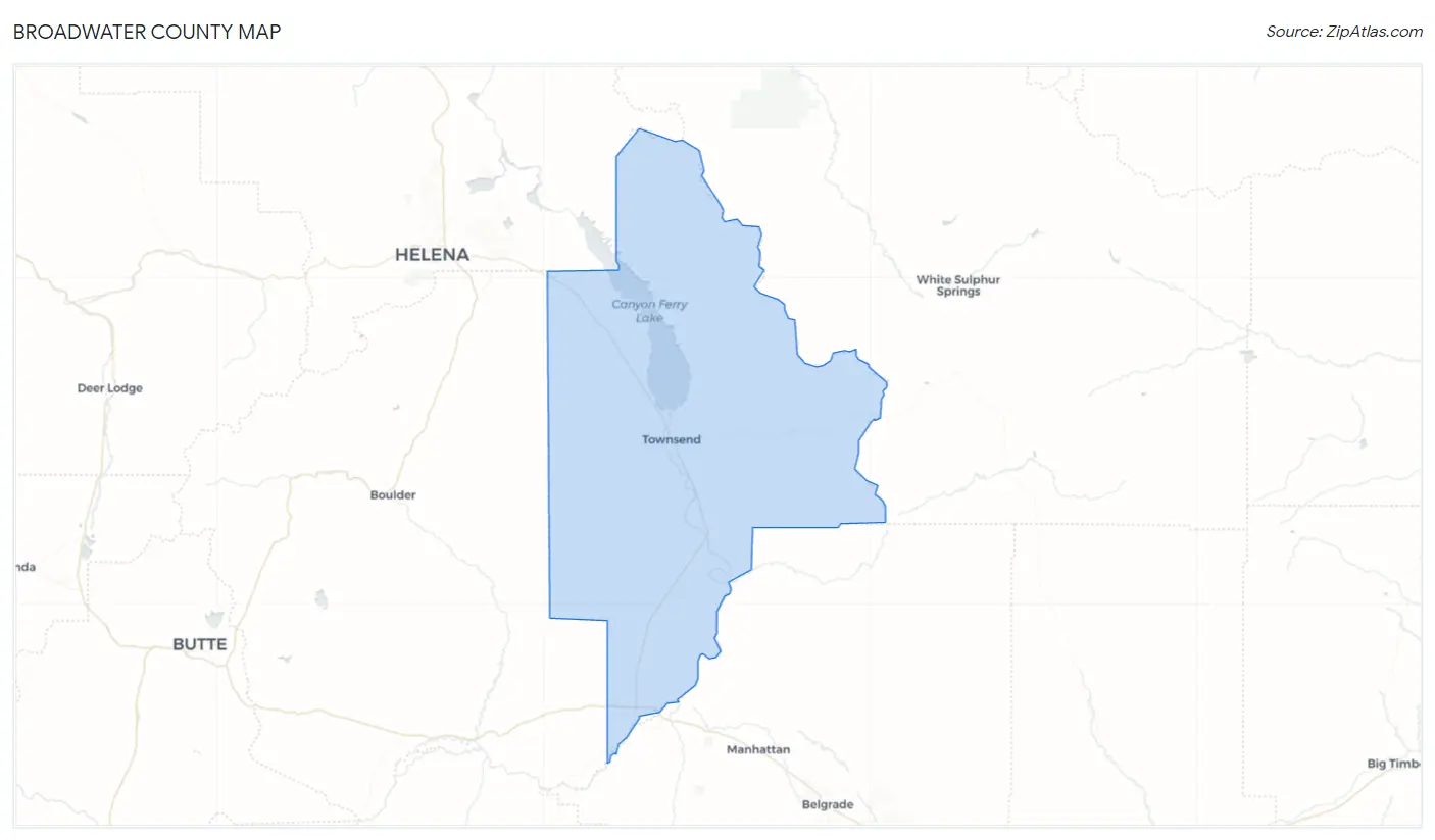 Broadwater County Map