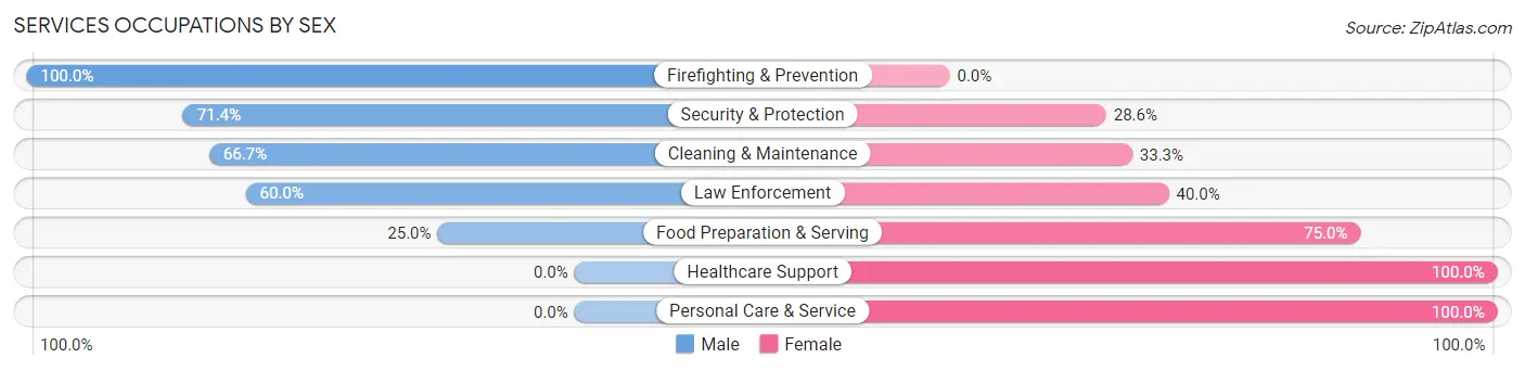 Services Occupations by Sex in Carter County