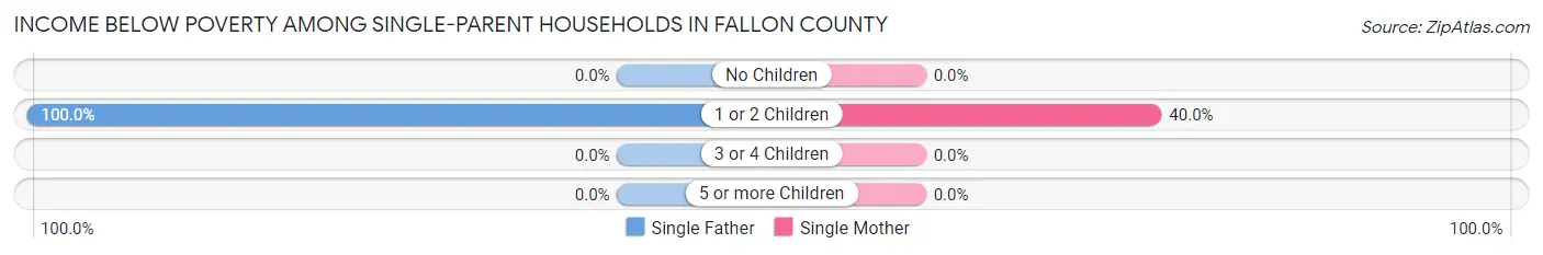 Income Below Poverty Among Single-Parent Households in Fallon County