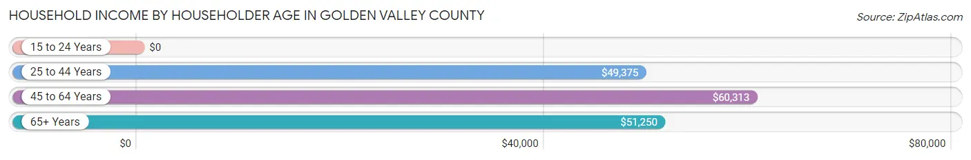 Household Income by Householder Age in Golden Valley County
