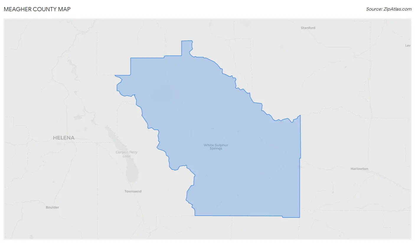 Meagher County Map