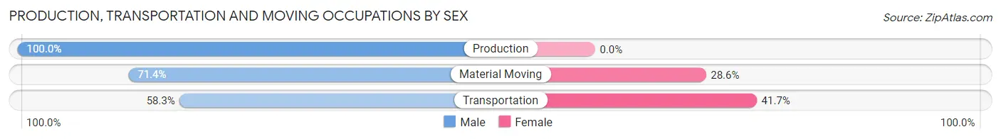 Production, Transportation and Moving Occupations by Sex in Meagher County