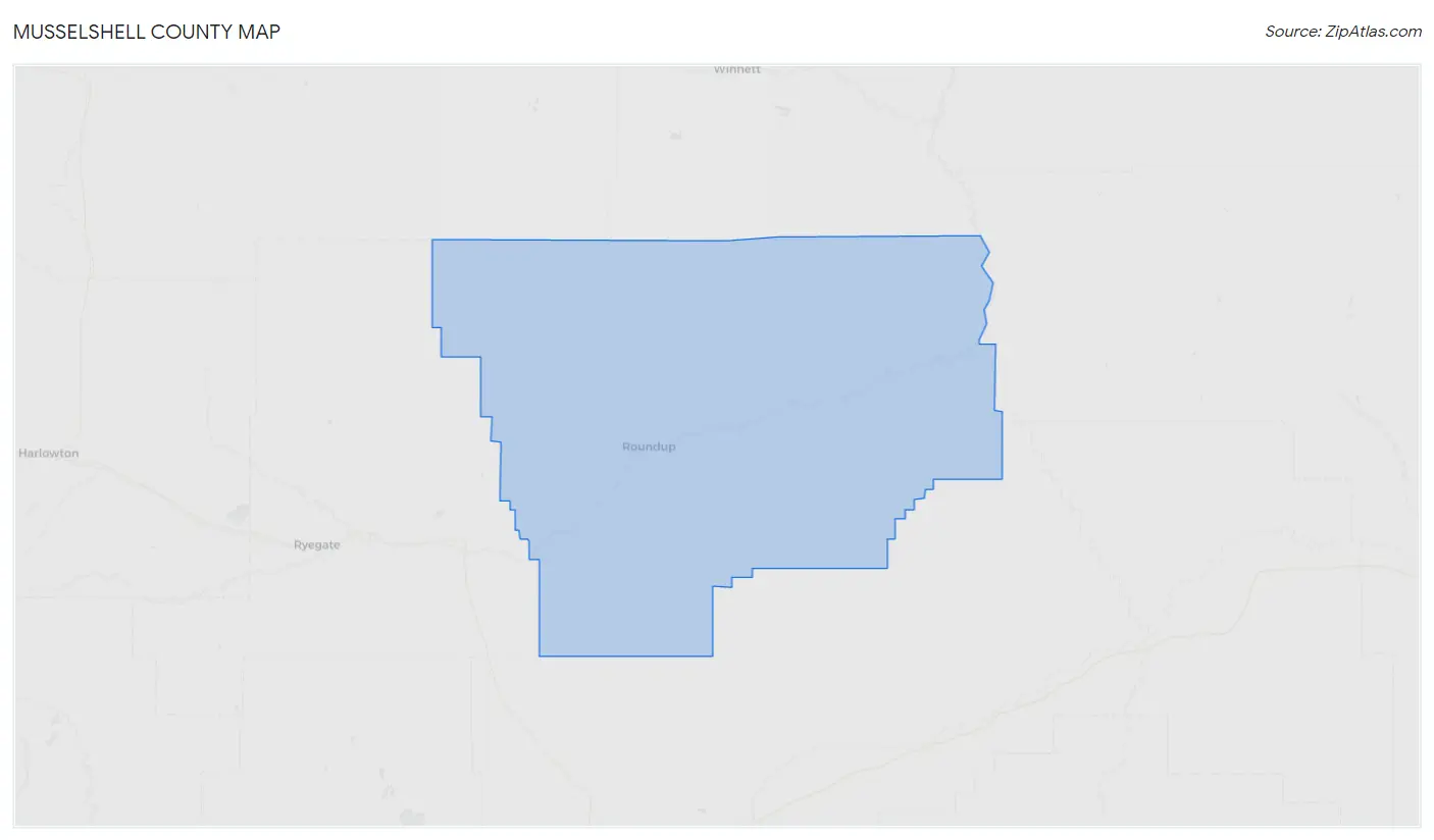 Musselshell County Map
