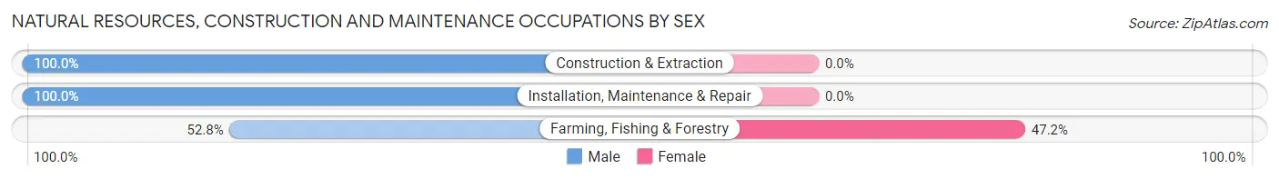 Natural Resources, Construction and Maintenance Occupations by Sex in Musselshell County
