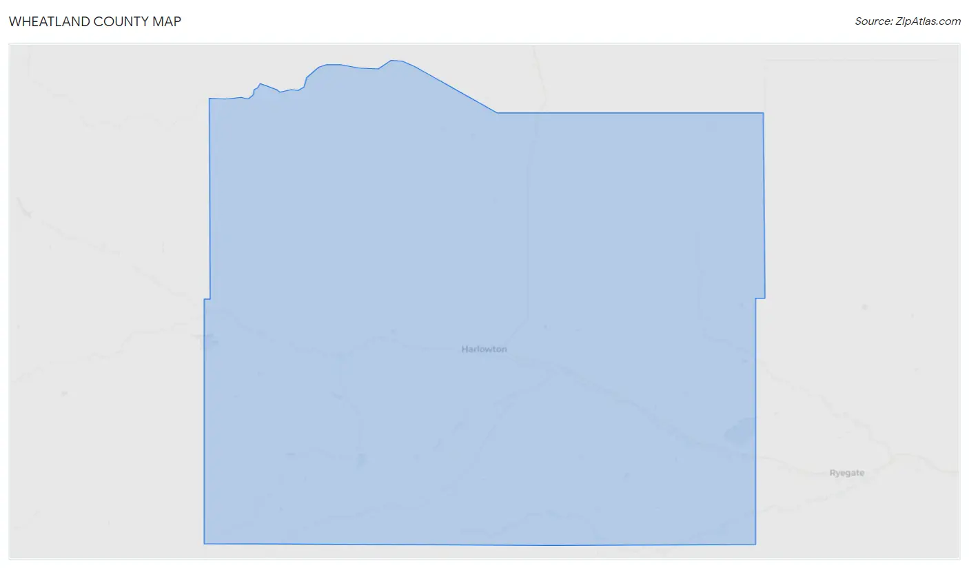Wheatland County Map