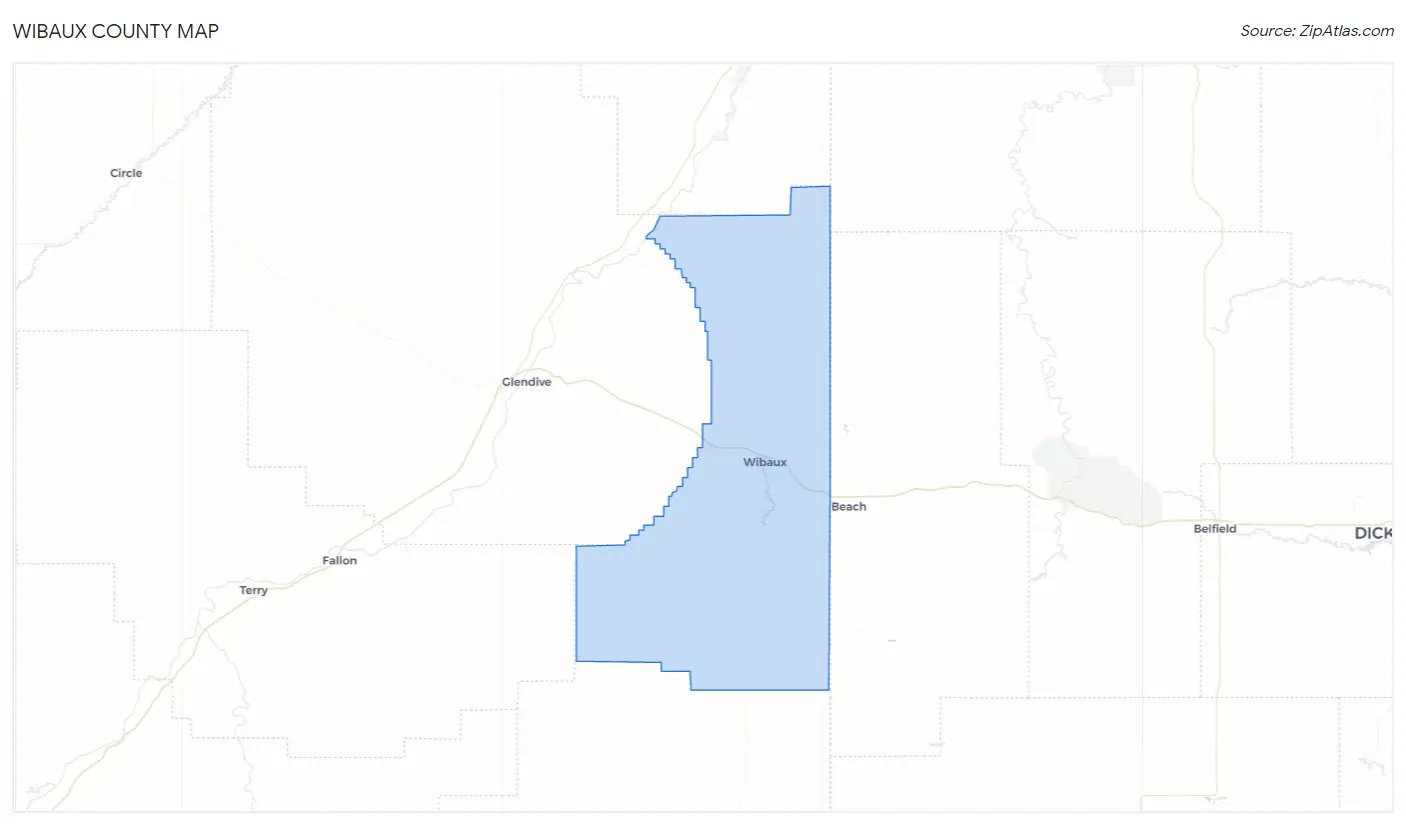 Wibaux County Map
