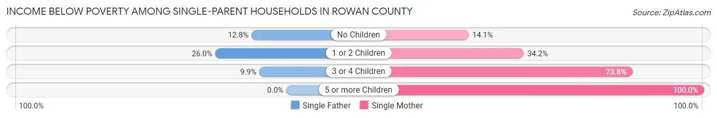 Income Below Poverty Among Single-Parent Households in Rowan County