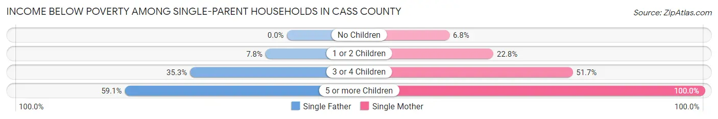 Income Below Poverty Among Single-Parent Households in Cass County