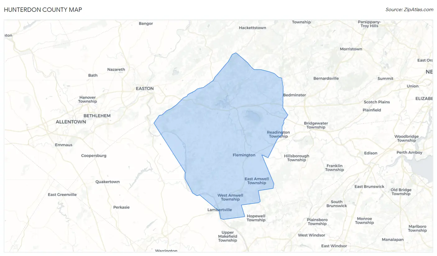 Hunterdon County Map