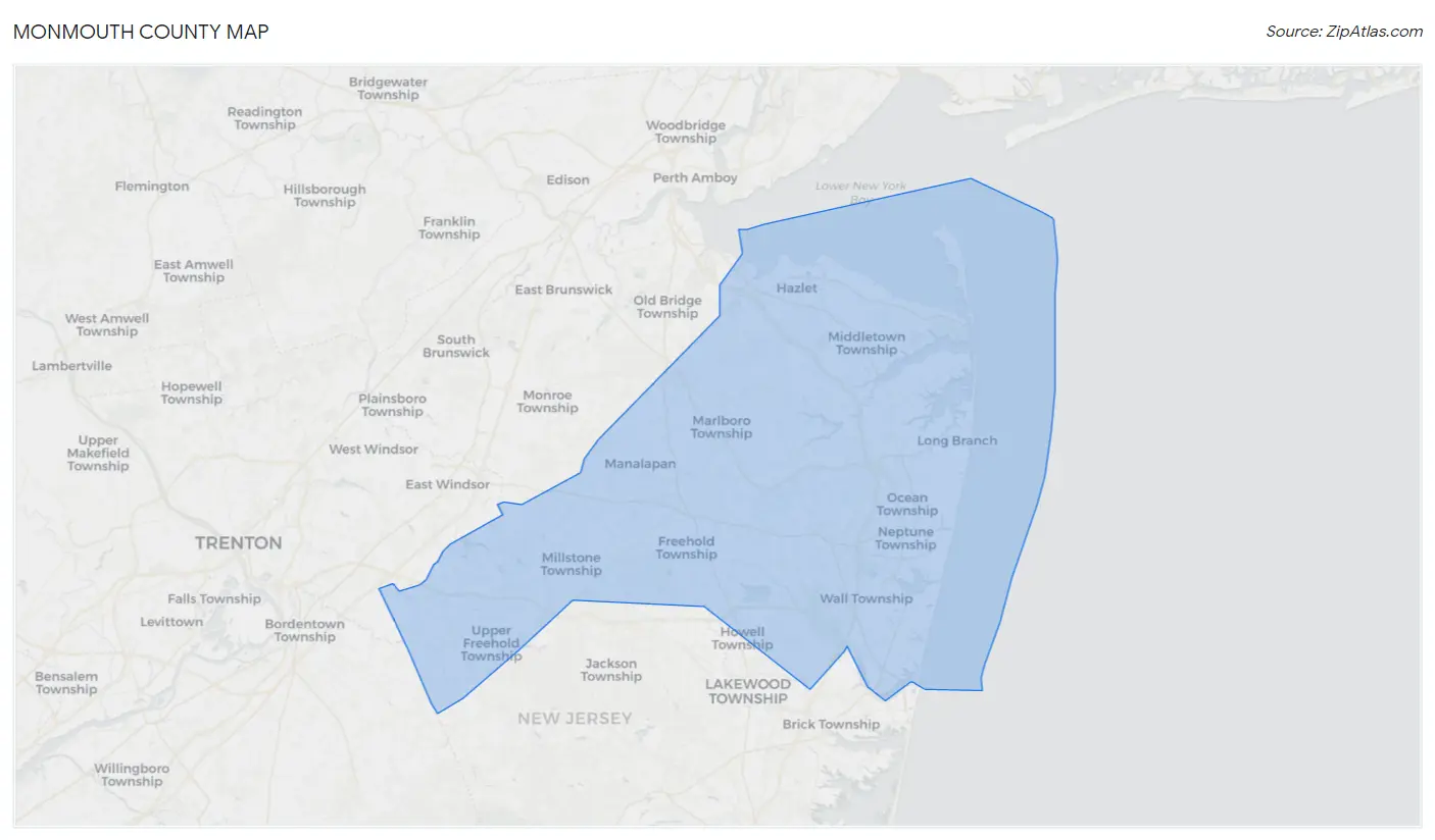 Monmouth County Map