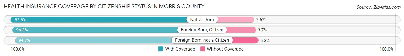 Health Insurance Coverage by Citizenship Status in Morris County