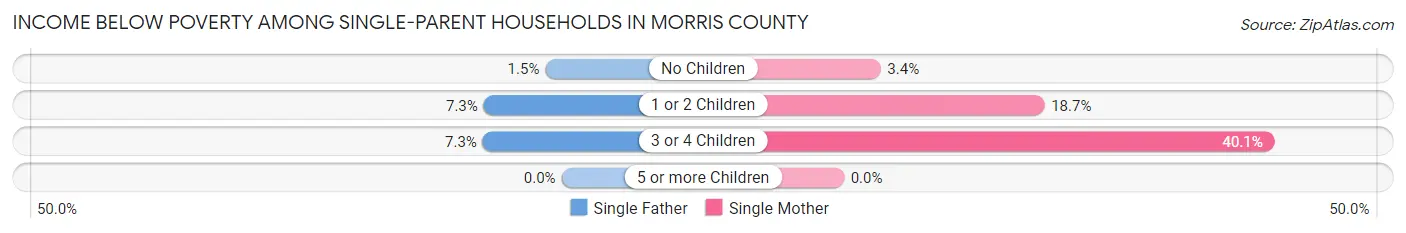 Income Below Poverty Among Single-Parent Households in Morris County