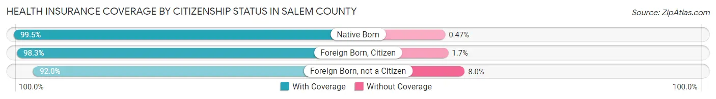 Health Insurance Coverage by Citizenship Status in Salem County
