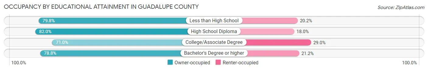 Occupancy by Educational Attainment in Guadalupe County