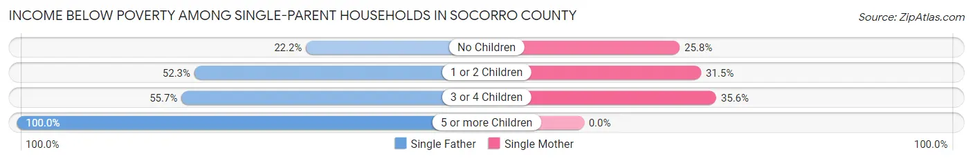 Income Below Poverty Among Single-Parent Households in Socorro County