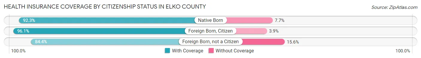 Health Insurance Coverage by Citizenship Status in Elko County