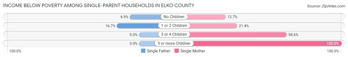 Income Below Poverty Among Single-Parent Households in Elko County