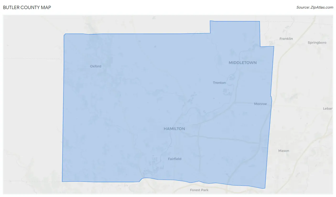 Butler County Map