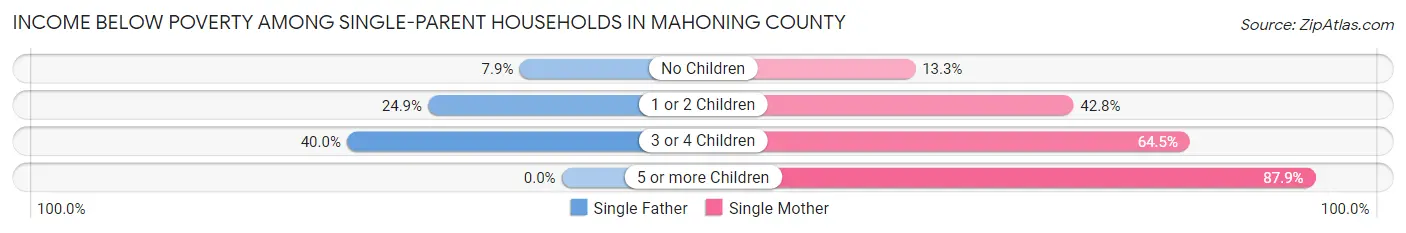 Income Below Poverty Among Single-Parent Households in Mahoning County