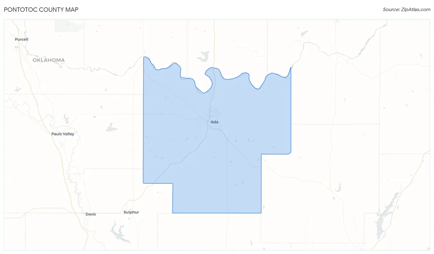 Pontotoc County Map