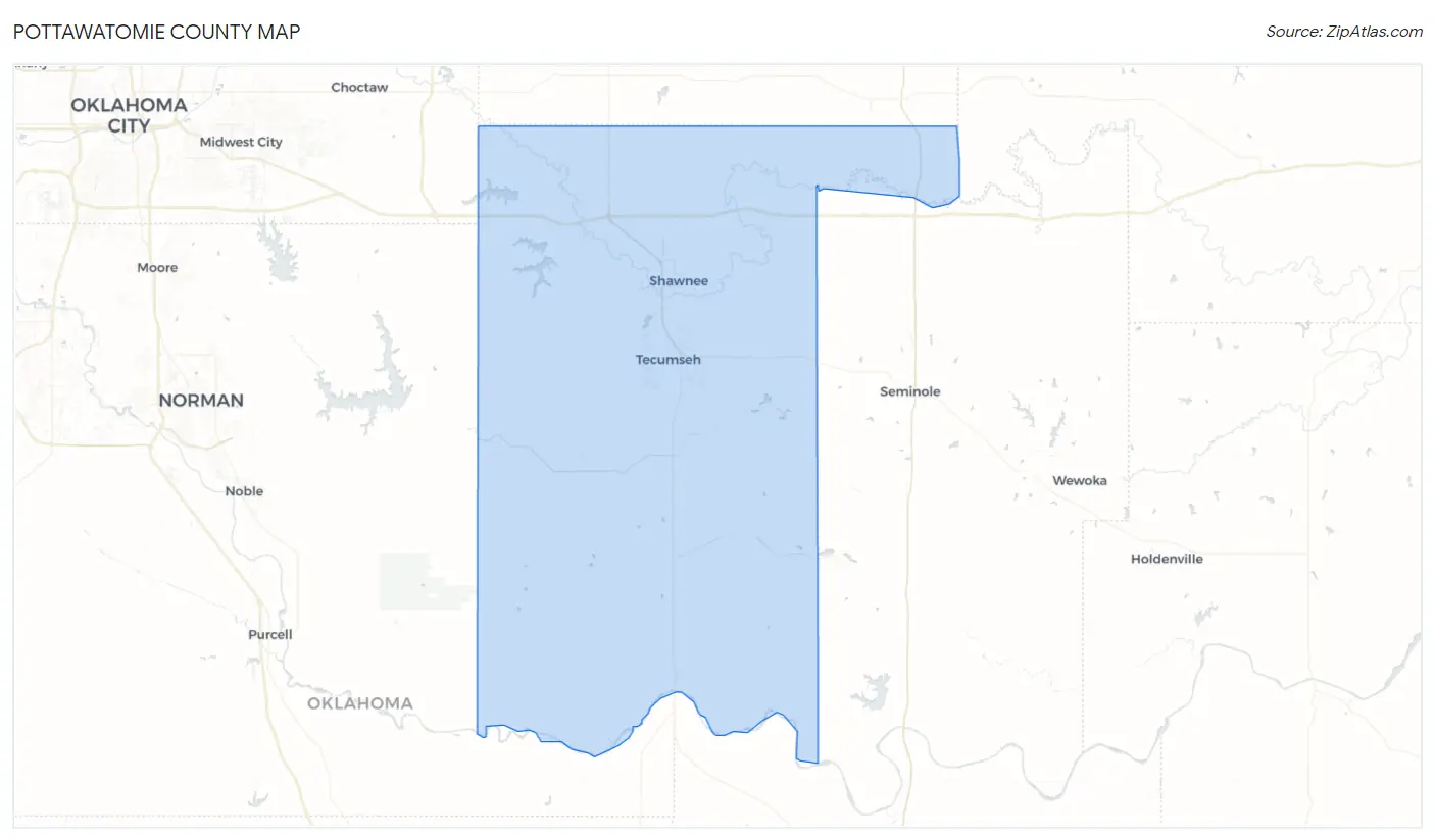 Pottawatomie County Map