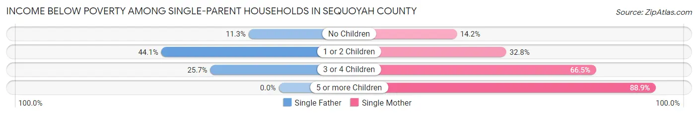 Income Below Poverty Among Single-Parent Households in Sequoyah County