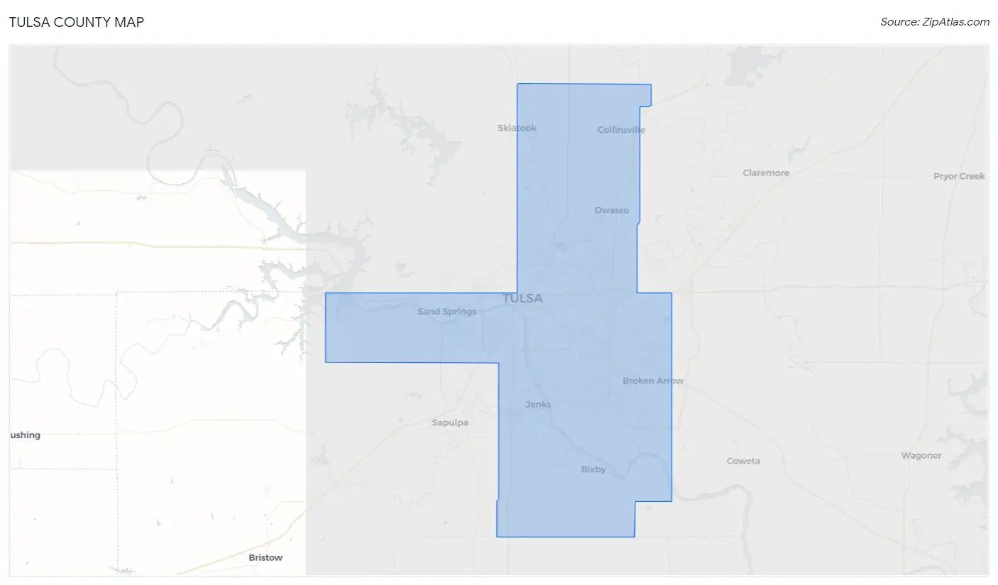 Tulsa County Map
