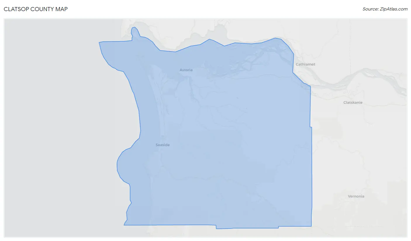 Clatsop County Map