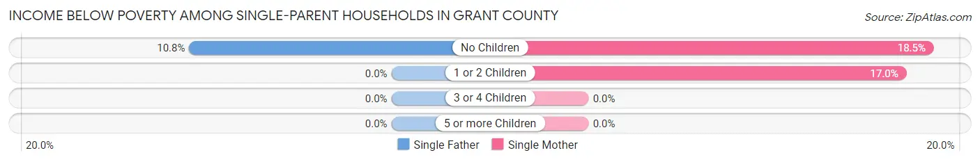 Income Below Poverty Among Single-Parent Households in Grant County