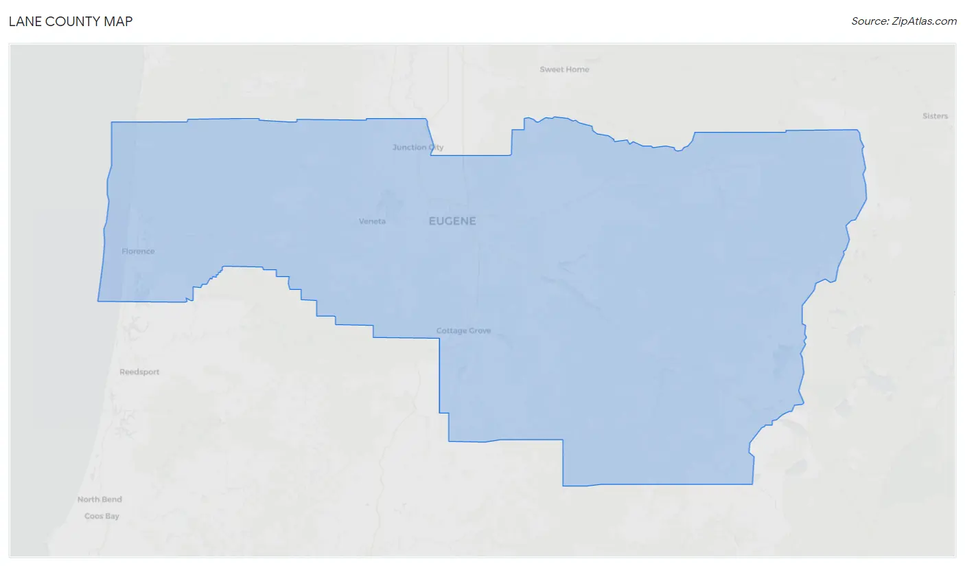 Lane County Map