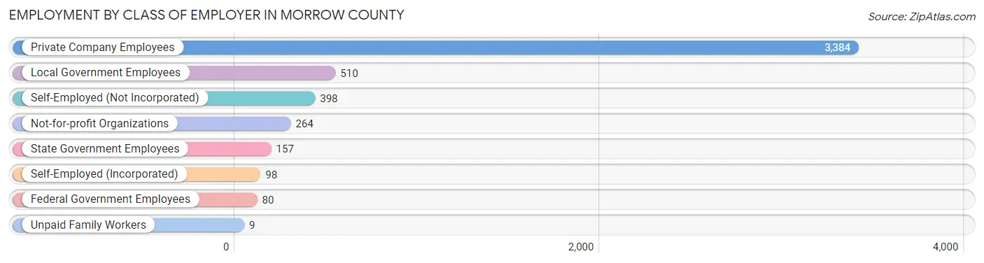 Employment by Class of Employer in Morrow County