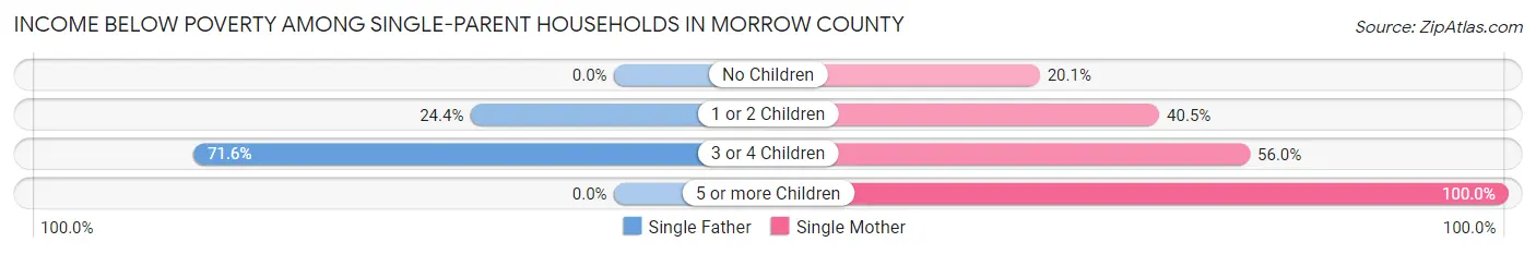 Income Below Poverty Among Single-Parent Households in Morrow County