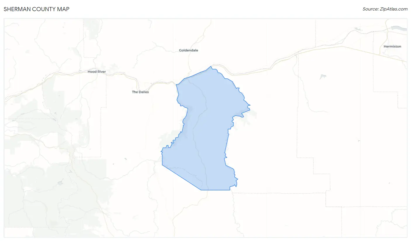 Sherman County Map