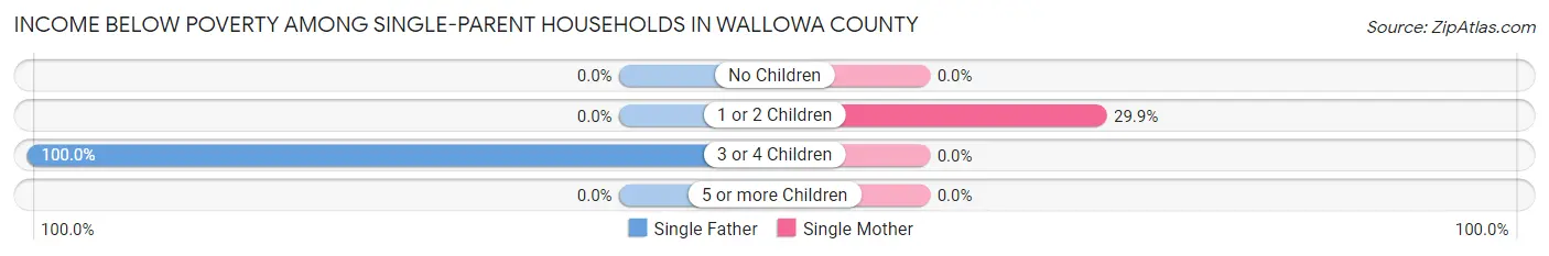Income Below Poverty Among Single-Parent Households in Wallowa County