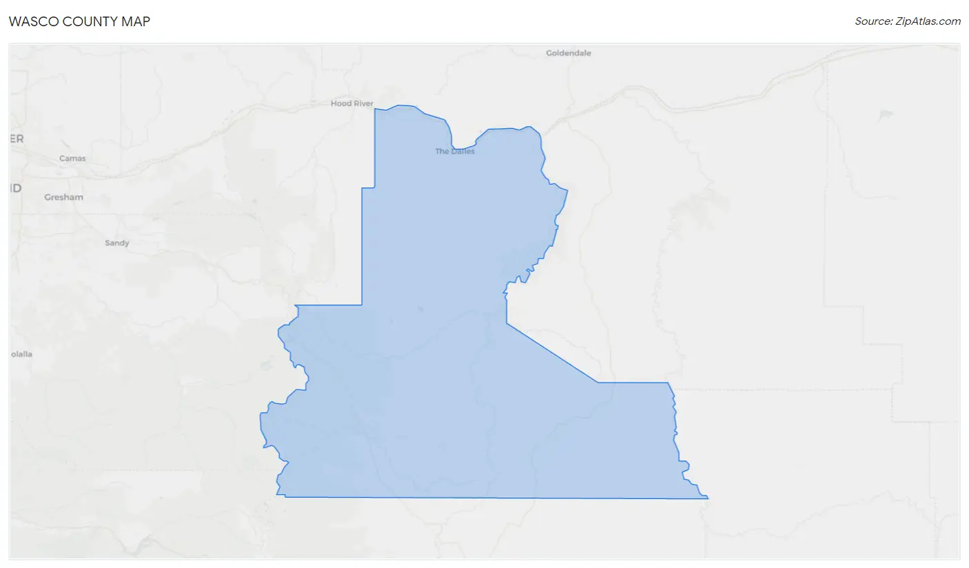 Wasco County Map