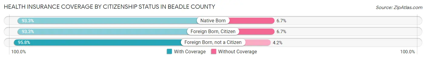 Health Insurance Coverage by Citizenship Status in Beadle County