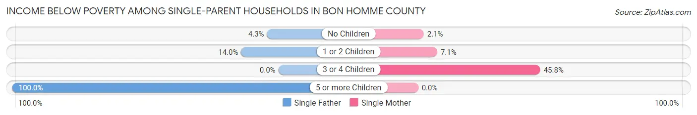 Income Below Poverty Among Single-Parent Households in Bon Homme County