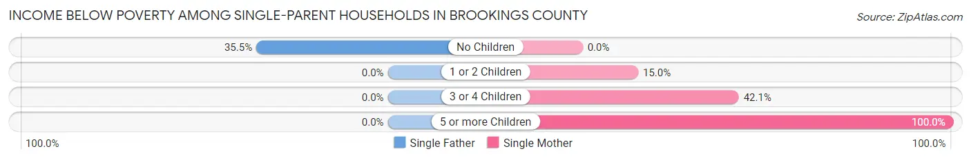 Income Below Poverty Among Single-Parent Households in Brookings County