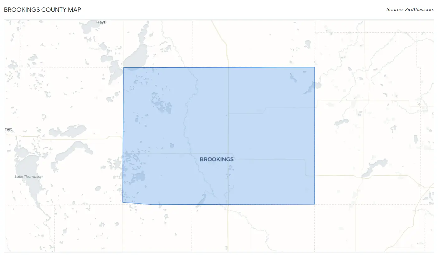 Brookings County Map
